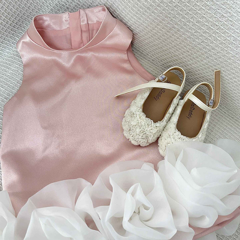 Satin Rosette Sleeveless Midi Dresses - image 7