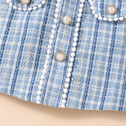 Tweed Split Joint Short Sleeves Midi Dresses - image 17