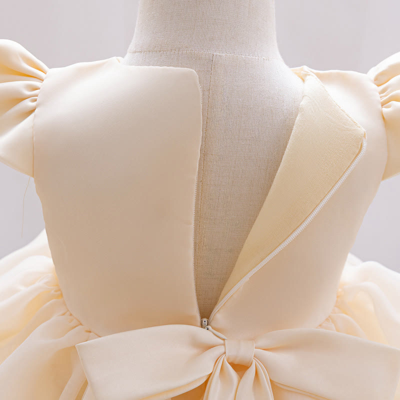 Organza Rosette Cap Sleeve Midi Dresses - image 20