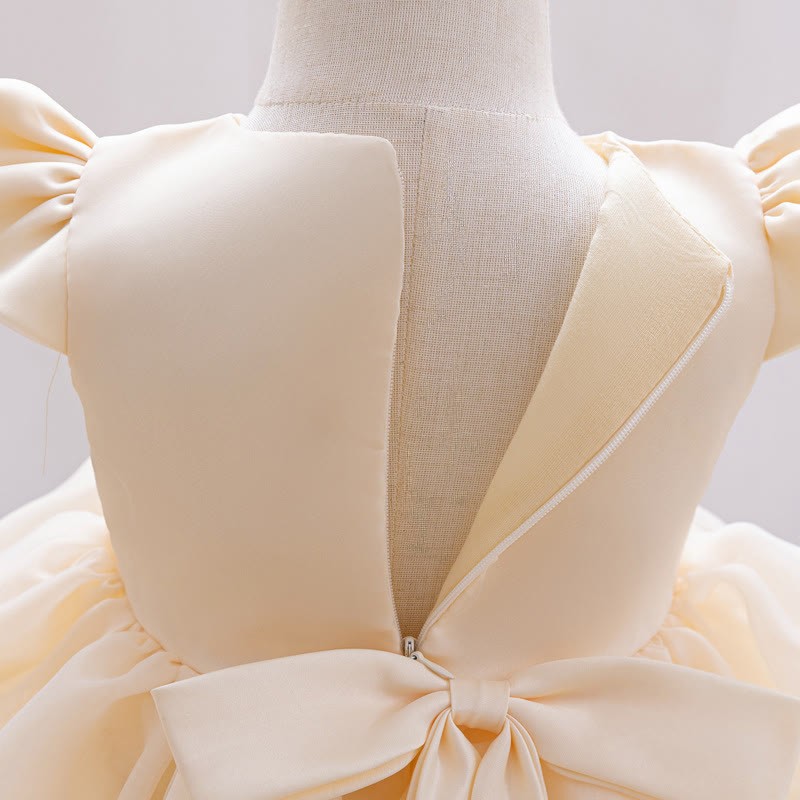 Organza Rosette Cap Sleeve Midi Dresses - image 20