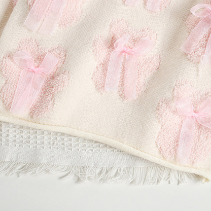 [Archive Sale] Knitwear Little Bear Bow Long Sleeves Midi Two-piece Set - image 10