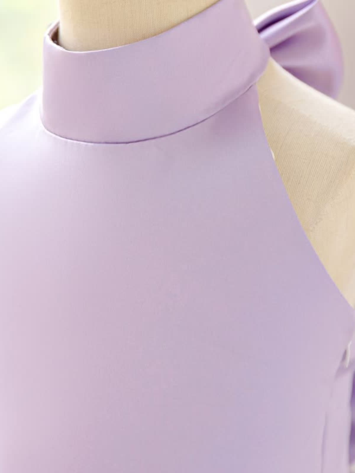 Satin Bow Backless Sleeveless Short Dresses - image 10
