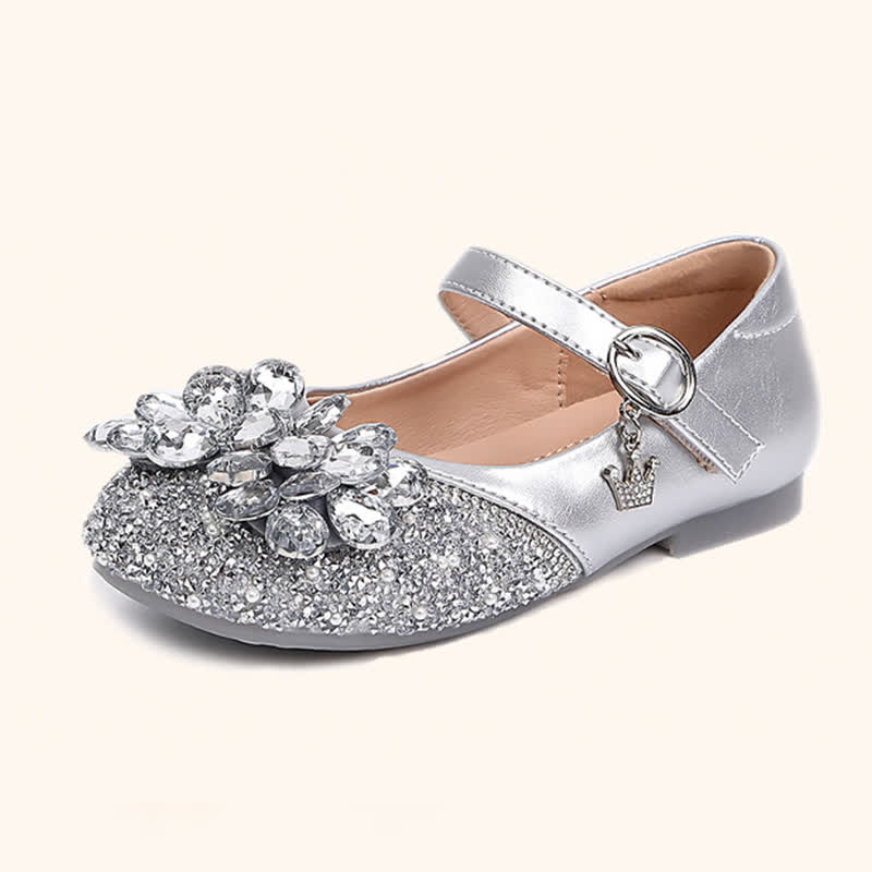 Solid Rhinestones Round Toe Flats  - image 5