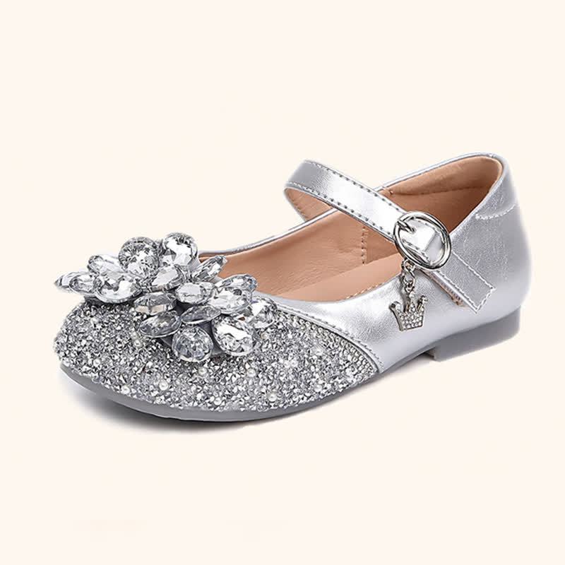 Solid Rhinestones Round Toe Flats  - image 5