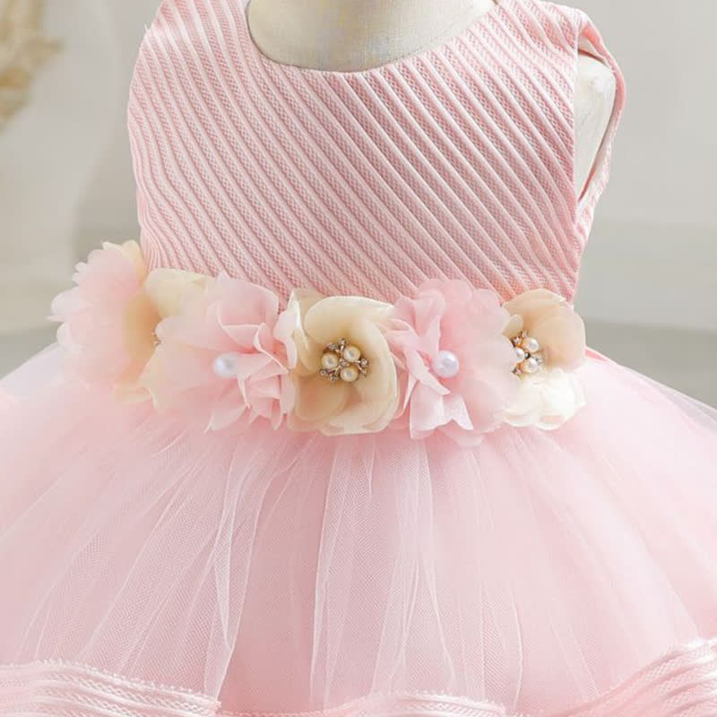 Mesh Rosette Sleeveless Midi Dresses - image 9