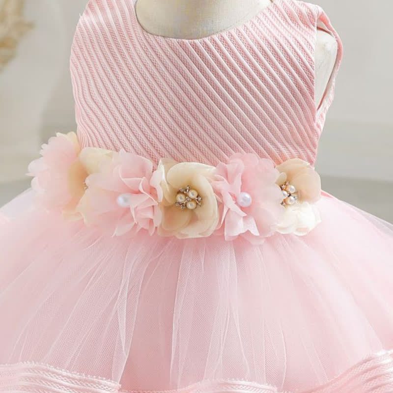 Mesh Rosette Sleeveless Midi Dresses - image 9