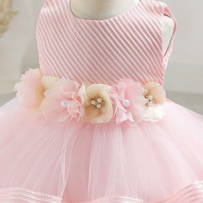 Mesh Rosette Sleeveless Midi Dresses - image 9