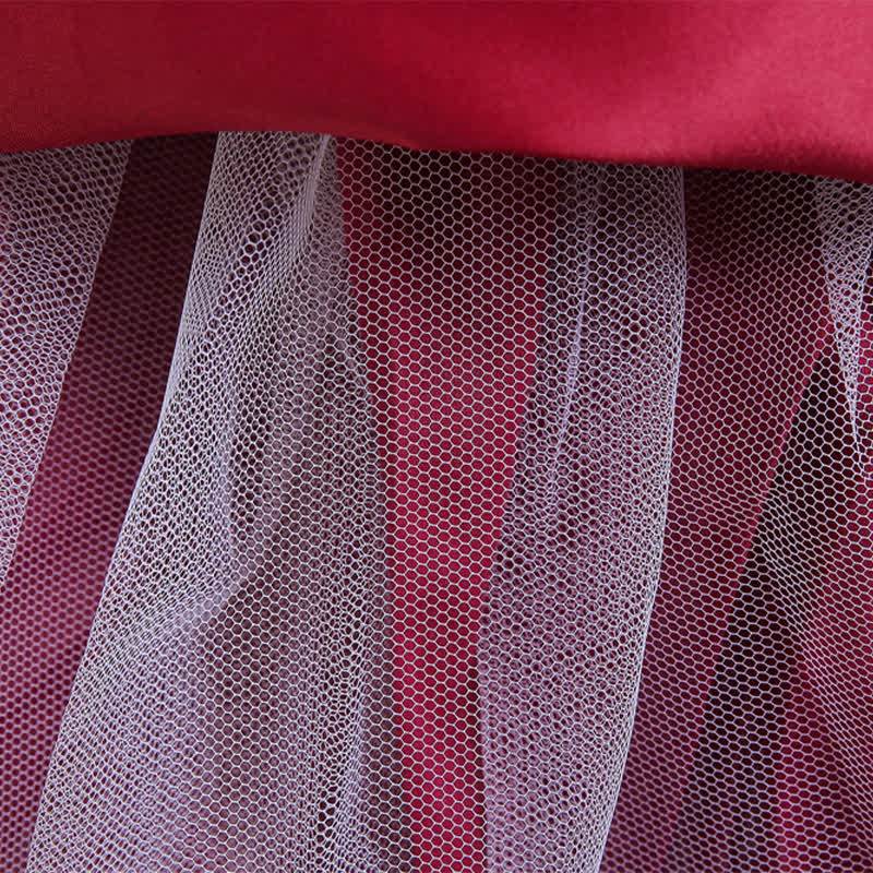 Satin Lace Bow Sleeveless Mid-long Dresses - image 24