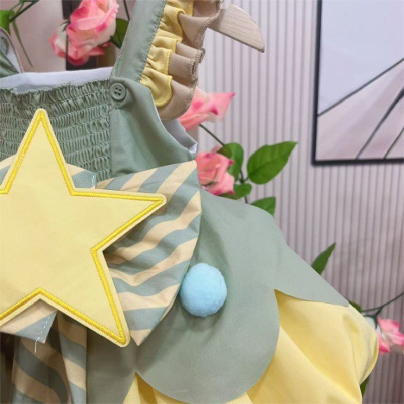 Polyeste Bow Cap Sleeve Short Dresses - image 5