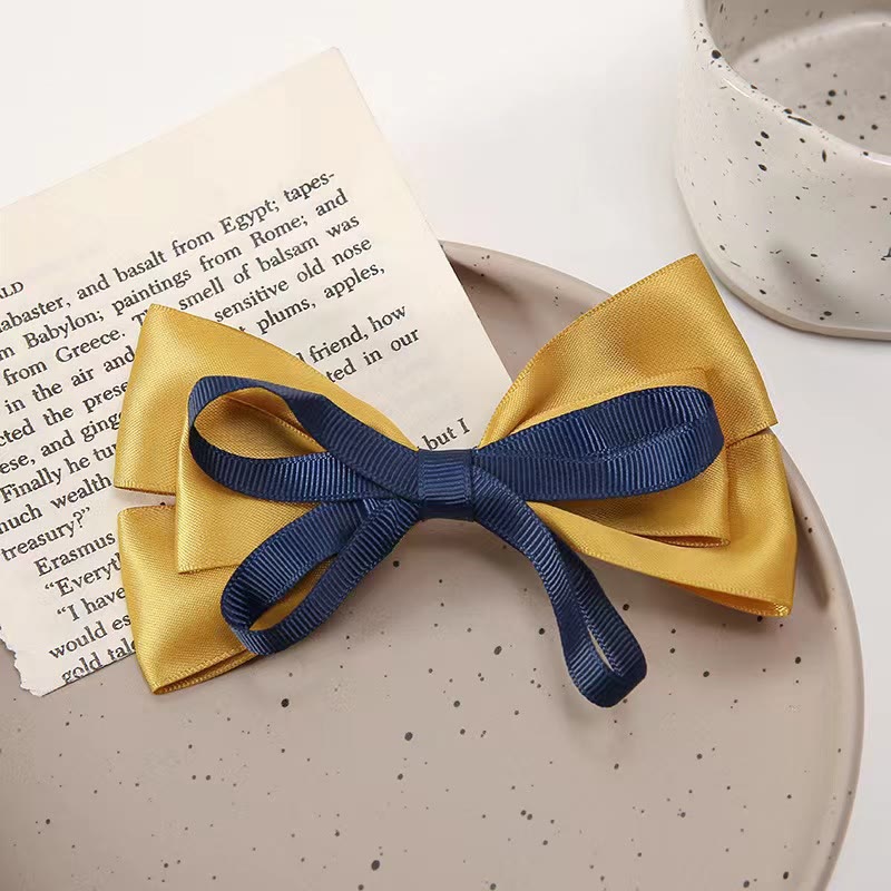 Solid With Bow Hair Accessories - Ribbon - Yellow - One size - image 10