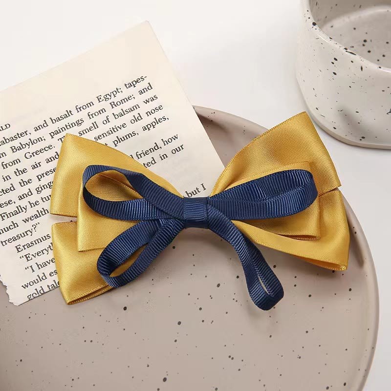 Solid With Bow Hair Accessories - Ribbon - Yellow - One size - image 10