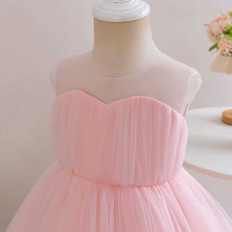 Mesh  Sleeveless Mid-long Dresses - image 4