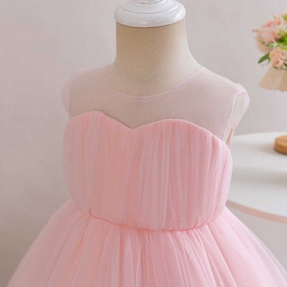 Mesh  Sleeveless Mid-long Dresses - image 4