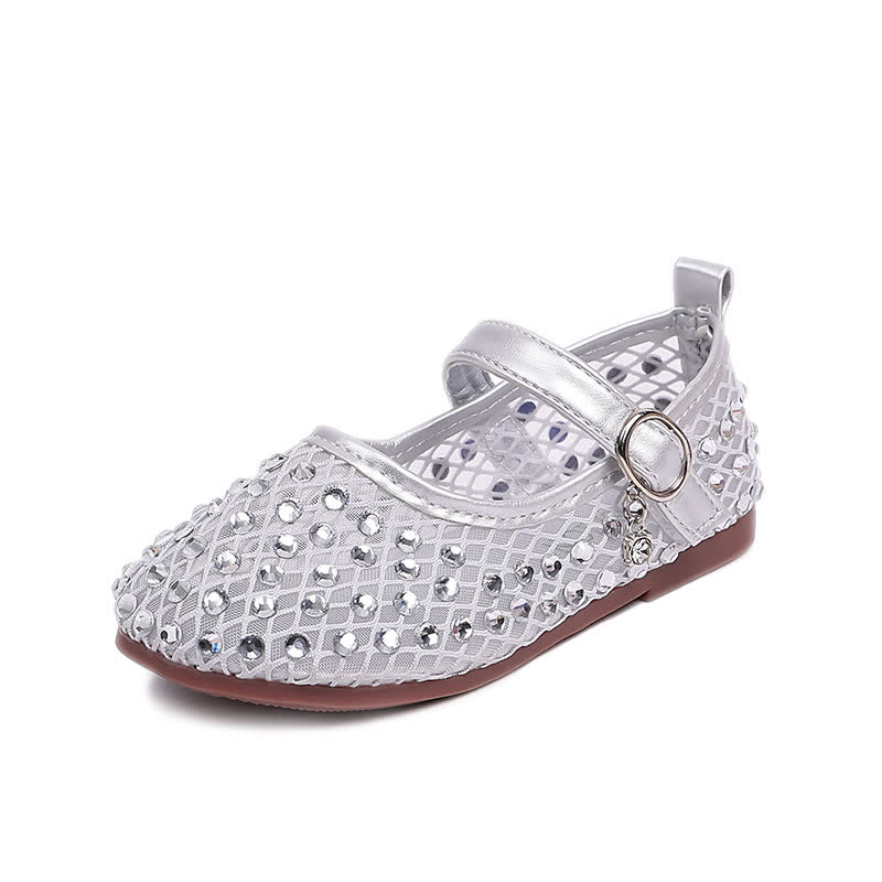 Solid Rhinestones Round Toe Flats  - image 21
