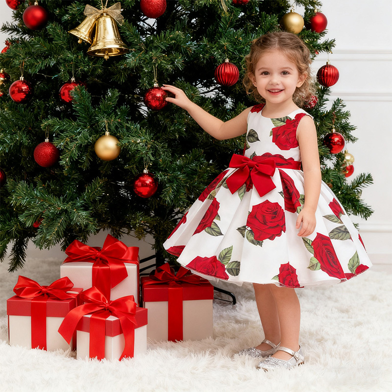 Satin Bow Sleeveless Mid-long Dresses - image 6