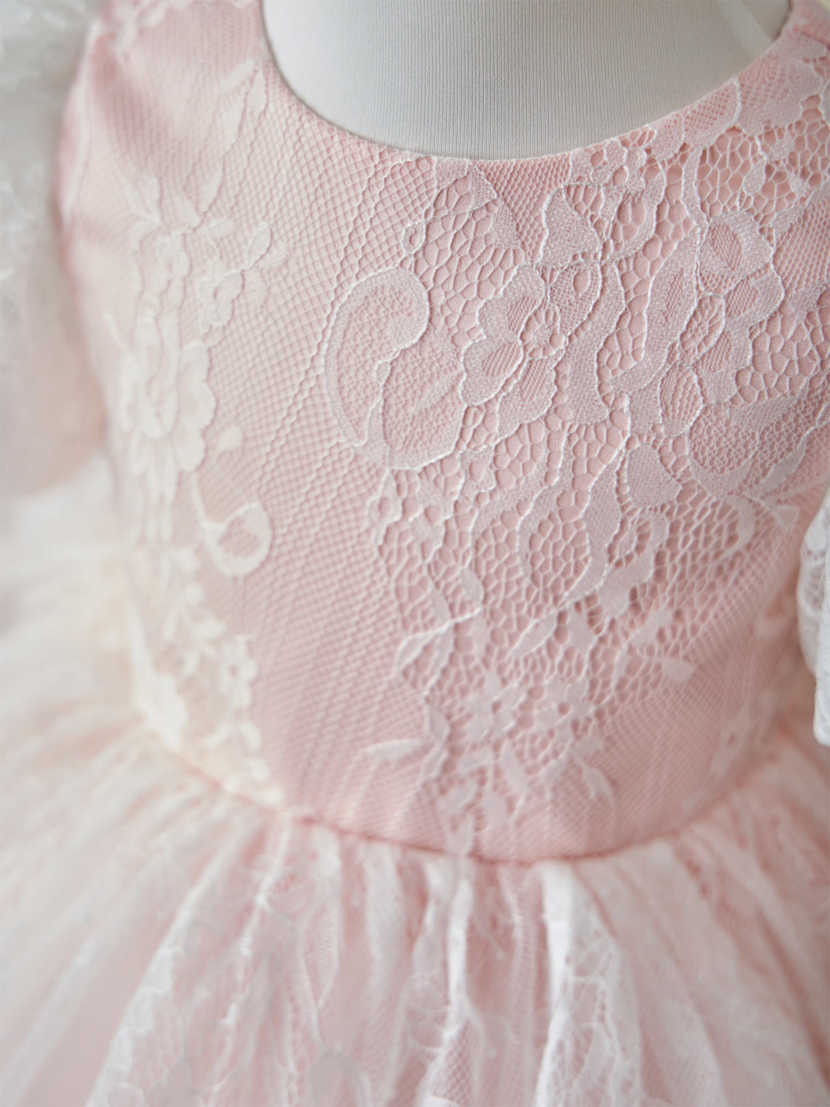 Lace Bow Short Sleeve Midi Dresses - image 8