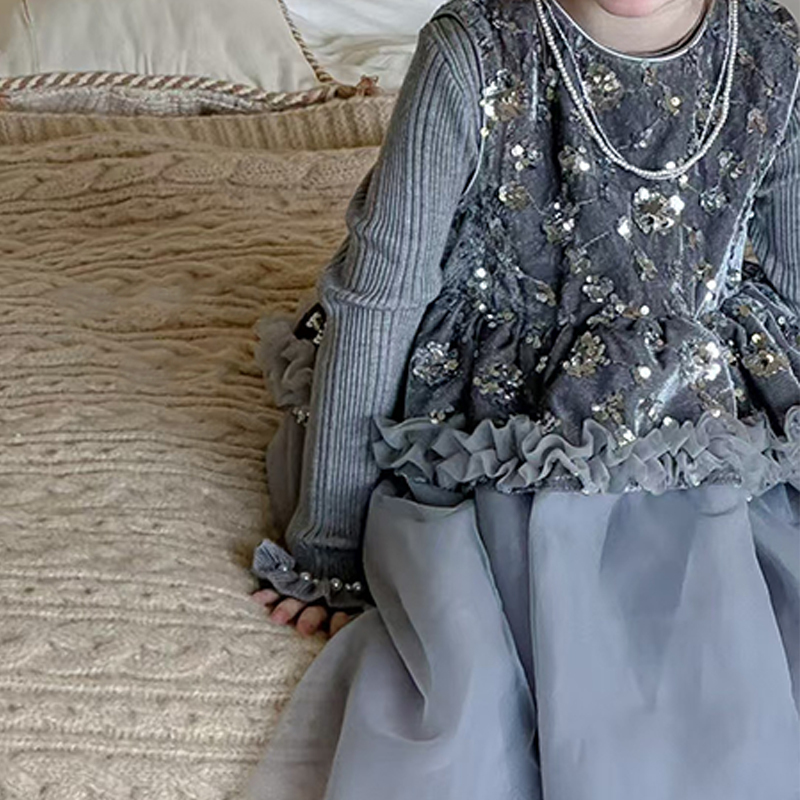 Velvet Panel Sleeveless Maxi Two-piece Set - image 7