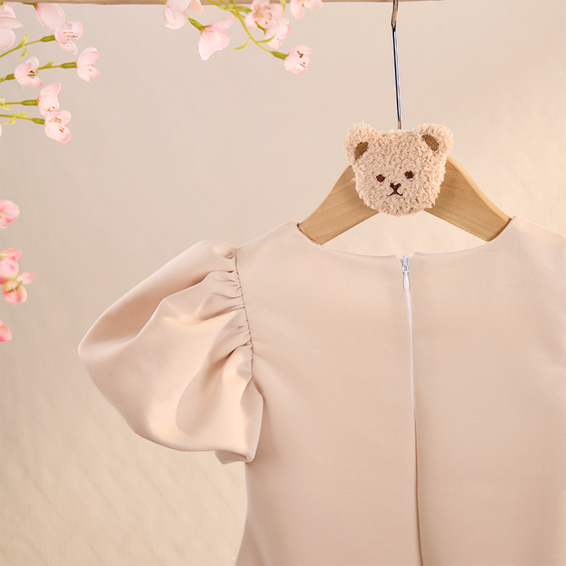 Air Layer Three-dimensional Decoration Short Sleeves Midi Dresses - image 6