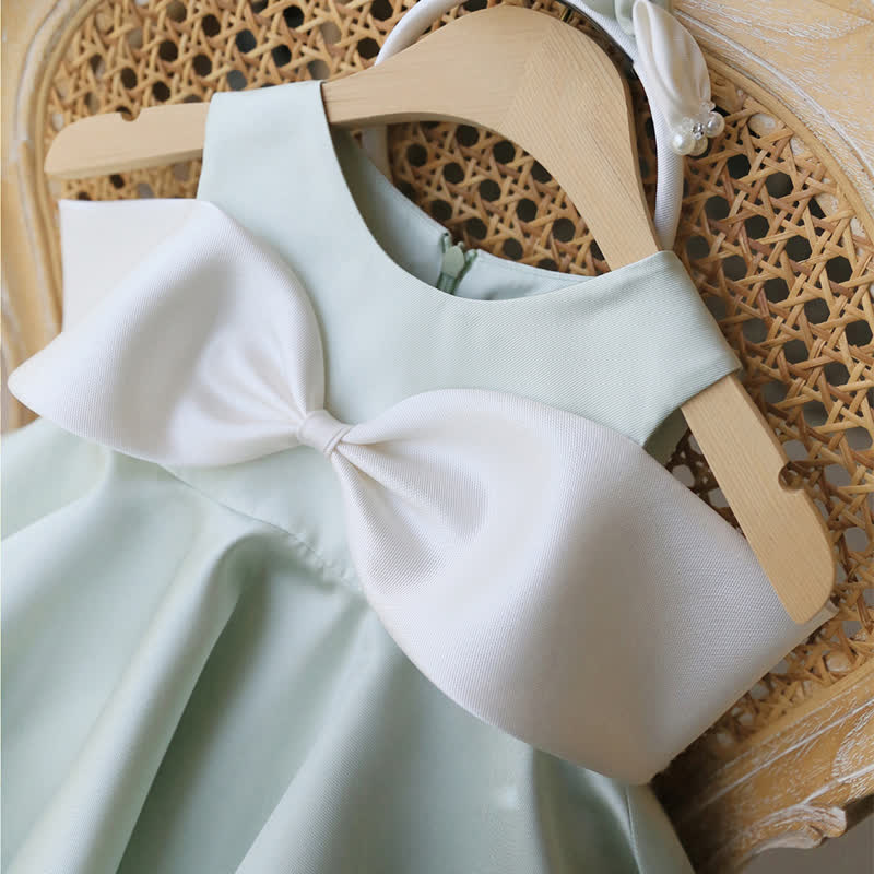 Satin Bow Sleeveless Midi Dresses - image 6