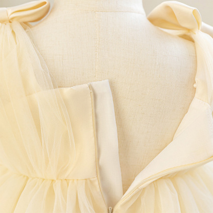 Mesh Bow Sleeveless Midi Dresses - image 14