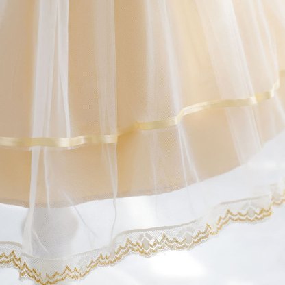 Mesh Folds Bow Cap Sleeve Midi Dresses - image 10