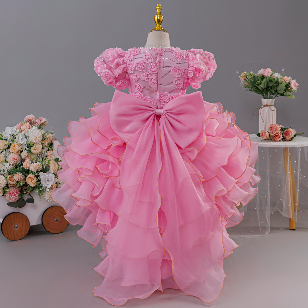 Chemical Fiber Blend Split Joint Short Sleeve Midi Dresses - image 4