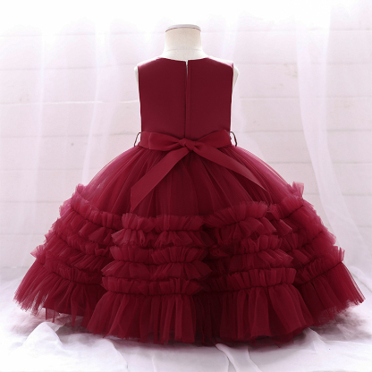 Mesh Bow Folds Sleeveless Mid-long Dresses - image 39
