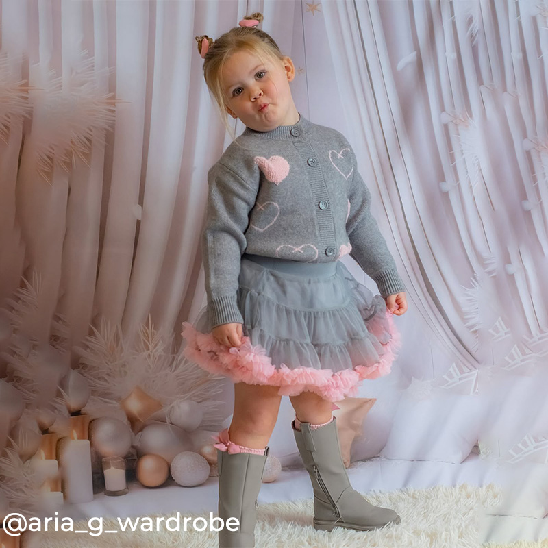 [Archive Sale] Knitting Embellished Long Sleeve Short Two-piece Set - image 14