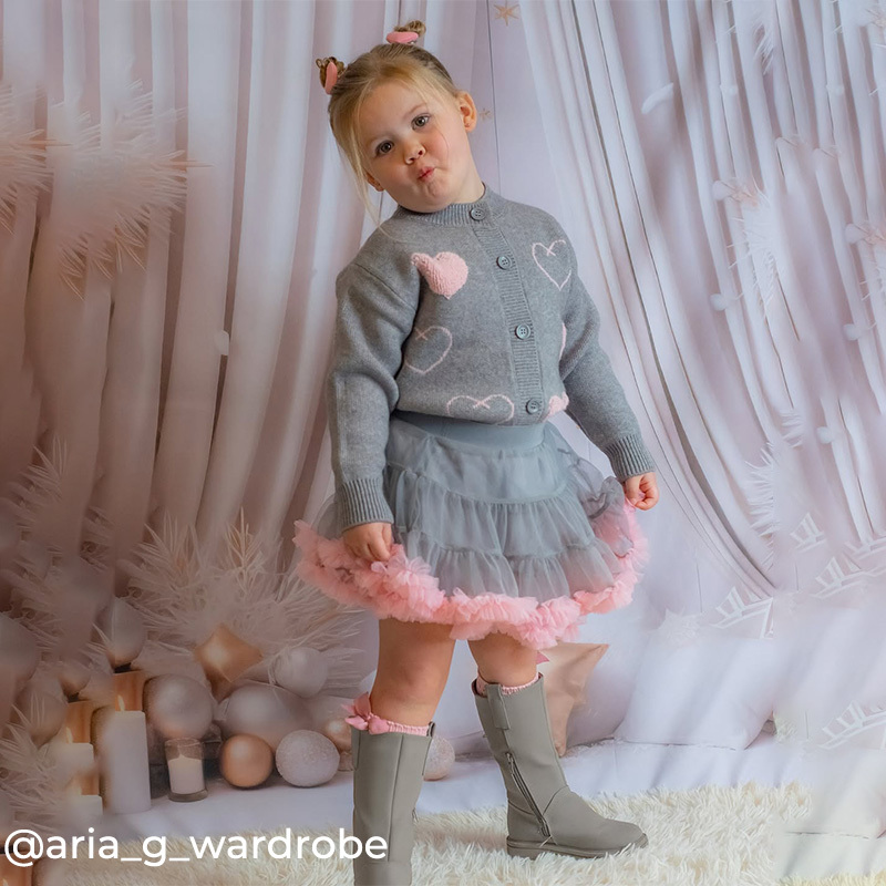 [Archive Sale] Knitting Embellished Long Sleeve Short Two-piece Set - image 14