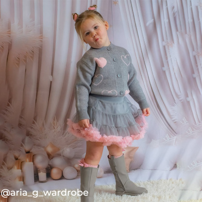 [Archive Sale] Knitting Embellished Long Sleeve Short Two-piece Set - image 14