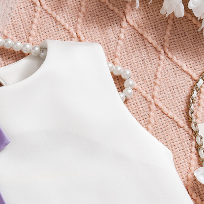 SCUBA KNIT Bow Sleeveless Midi Dresses - image 7