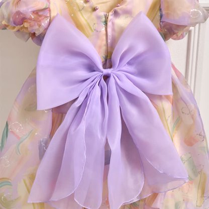 [Archive Sale] Organza Bow Pearl Short sleeve Midi Dresses - image 23