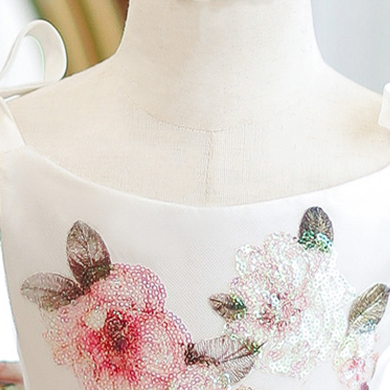 Satin Bow Sequins Sleeveless Midi Dresses - image 7