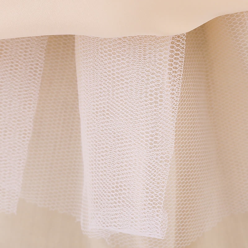 Mesh Rosette Sleeveless Midi Dresses - image 25
