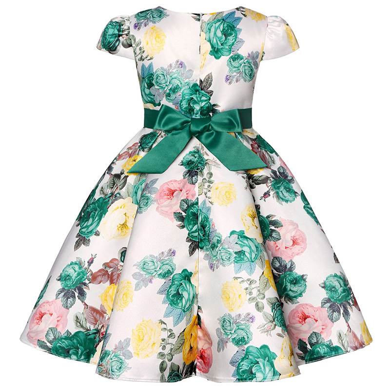 Satin Bow Short Sleeve Midi Dresses - image 37