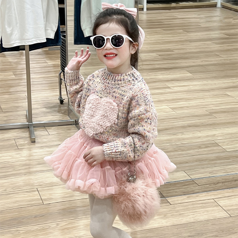 Yarn/wool Yarn Rosette Long Sleeve Regular Tops - image 6