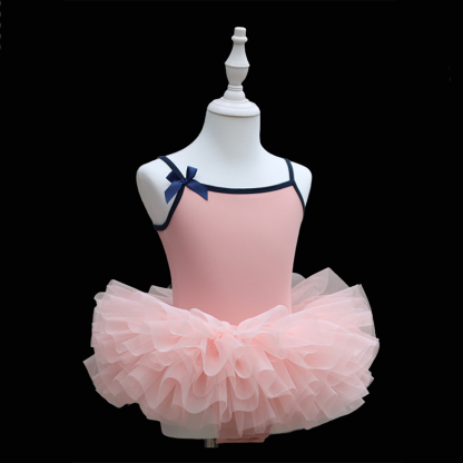 Folds Cross Ballet Sleeveless Short Two-piece Set - Pink - 14-15Y - image 4