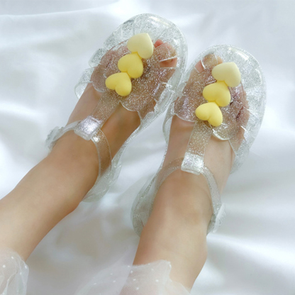 Solid Embellished Round Toe Sandals - image 17