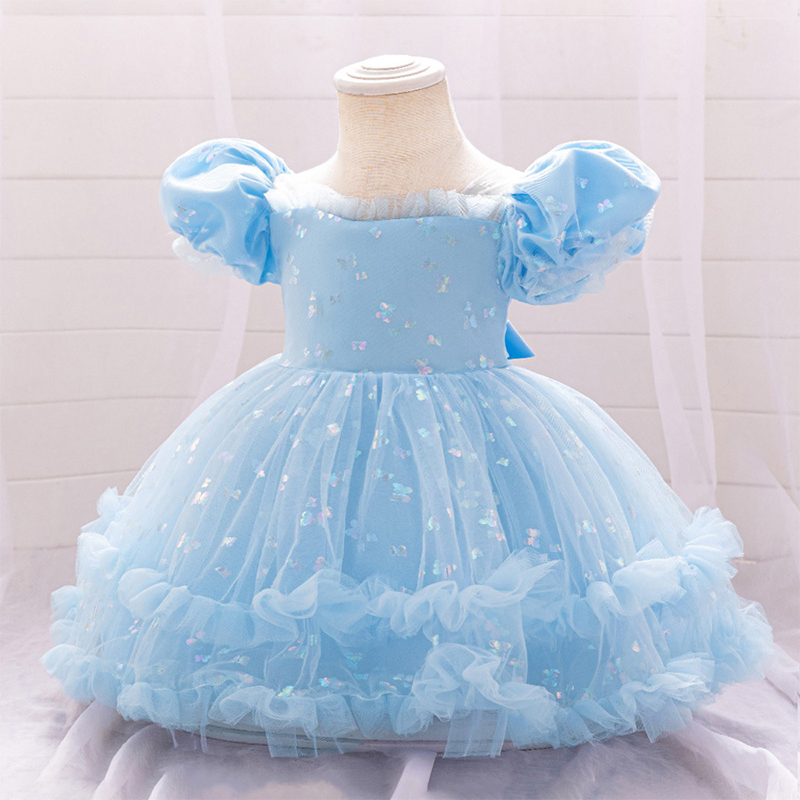 Mesh Bow Short Sleeve Midi Dresses - image 10