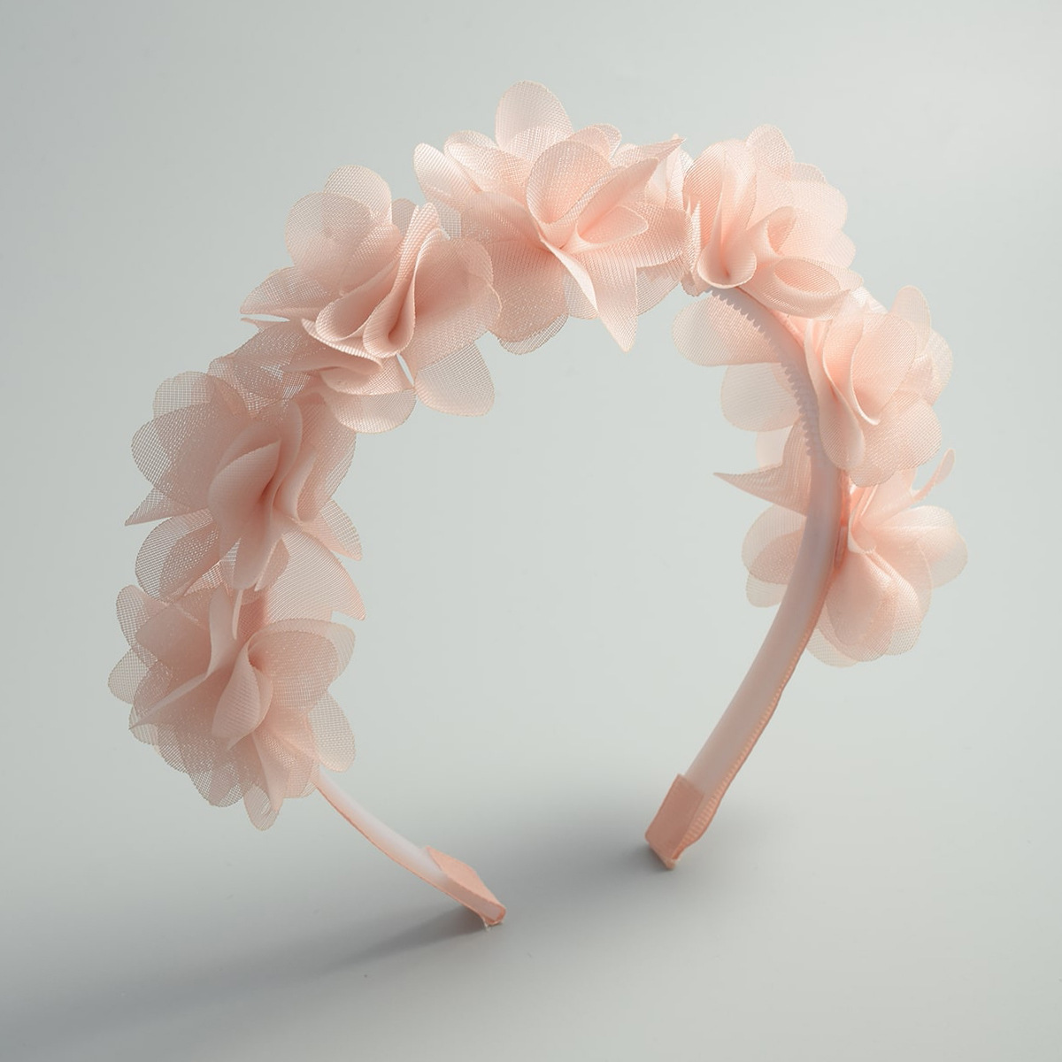 Solid With Flower Applique Hairband - Dark Pink - image 3