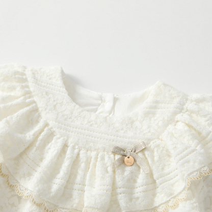 [Archive Sale] Lace Bow Long Sleeve Regular Bodysuit - image 8