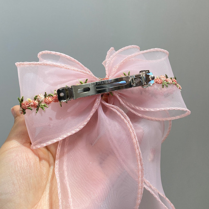 Solid With Bow Barrette - image 3
