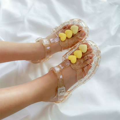 Solid Embellished Round Toe Sandals - image 29