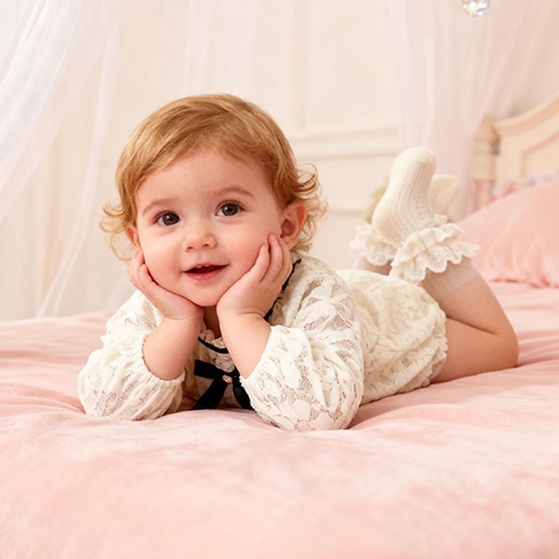 [Archive Sale] Lace Bow Long Sleeve Regular Bodysuit - image 5