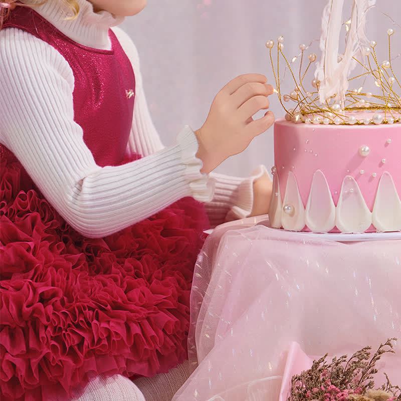 Twill & Mesh  Sleeveless Mid-long Dresses - image 25