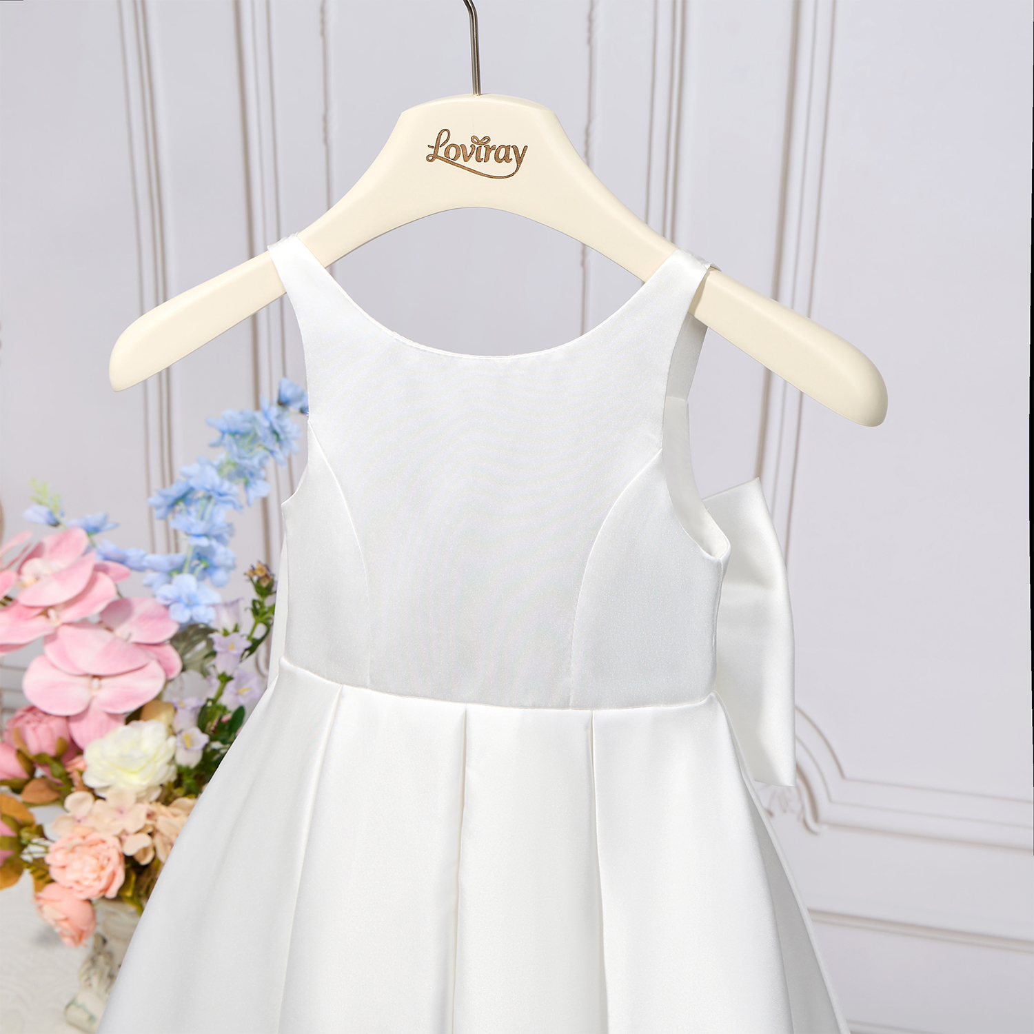 Satin Bow Sleeveless Maxi Dresses - image 17