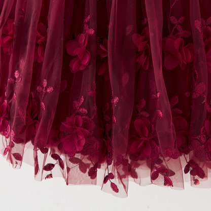 Mesh Embroidery Applique Butterfly Sleeveless Midi Dresses - image 16