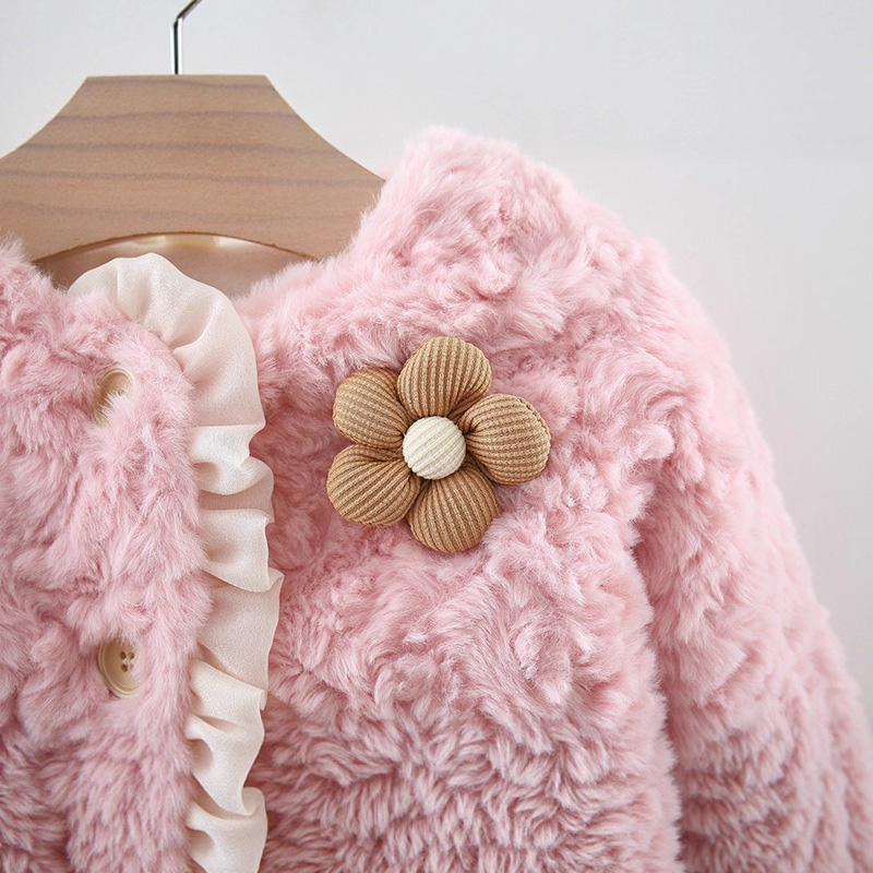 Faux Fur Flouncing Long Sleeve Regular Outerwear - image 11