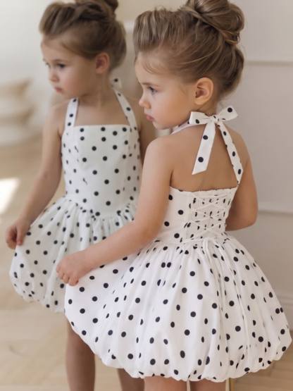 Satin Lace-up Sleeveless Short Dresses - image 8