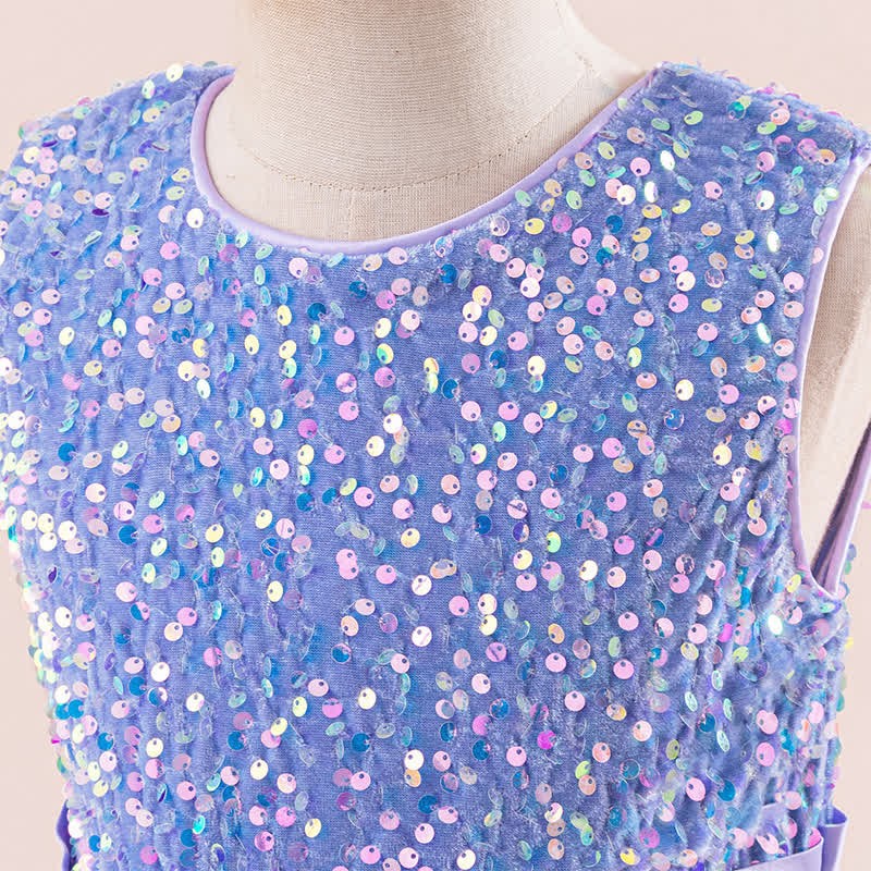 Sequins & Mesh Bow Sequins Sleeveless Maxi Dresses - image 28